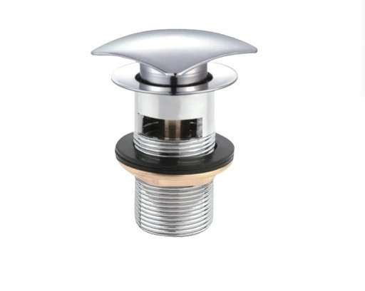 Донный клапан для накладной раковины с квадратной крышкой с системой Клик-клак с переливом Cezares CZR-SCQ2-01