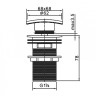 Донный клапан для накладной раковины с квадратной крышкой с системой Клик-клак с переливом Cezares CZR-SCQ2-01