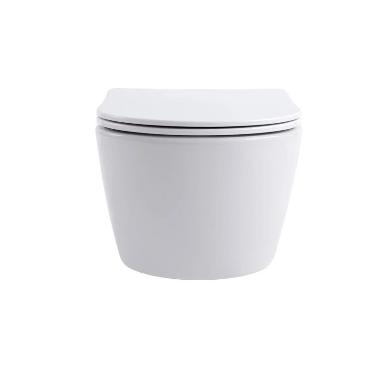 Унитаз подвесной Aquatek AQ1106T-00 ЕВРОПА TORNADO 490*360*250мм, тонкое сиденье с механизмом плавного закрывания, крепеж