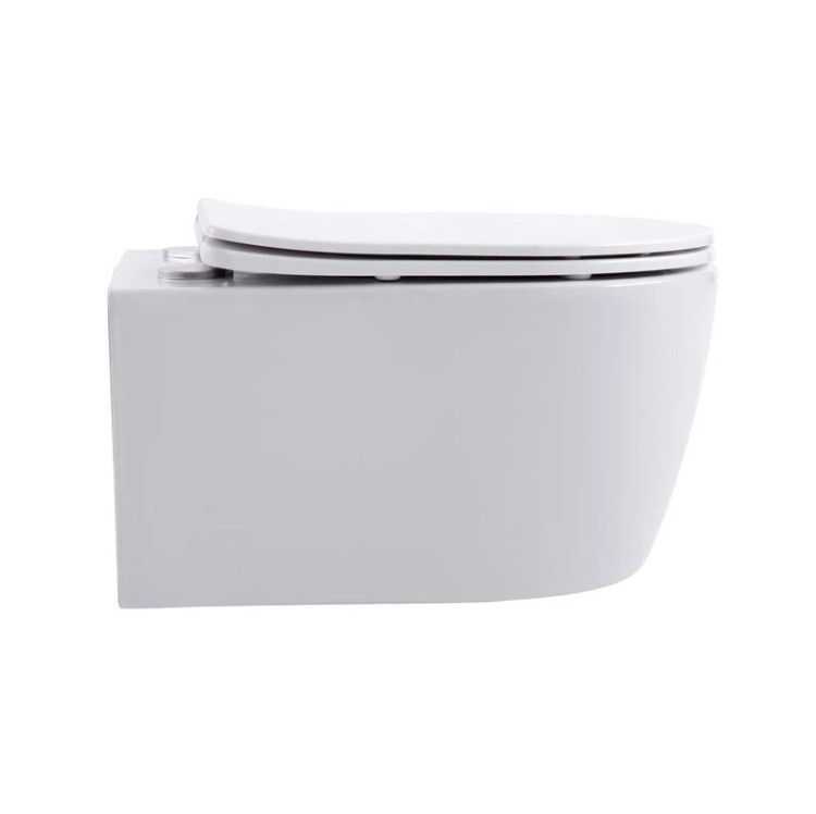 Унитаз подвесной Aquatek AQ1106T-00 ЕВРОПА TORNADO 490*360*250мм, тонкое сиденье с механизмом плавного закрывания, крепеж