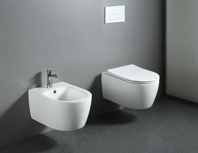 Унитаз подвесной Aquatek AQ1106T-00 ЕВРОПА TORNADO 490*360*250мм, тонкое сиденье с механизмом плавного закрывания, крепеж