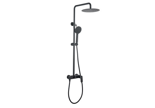 Душевая система 3jet 250мм Aquatek, матовый черный AQ2060MB