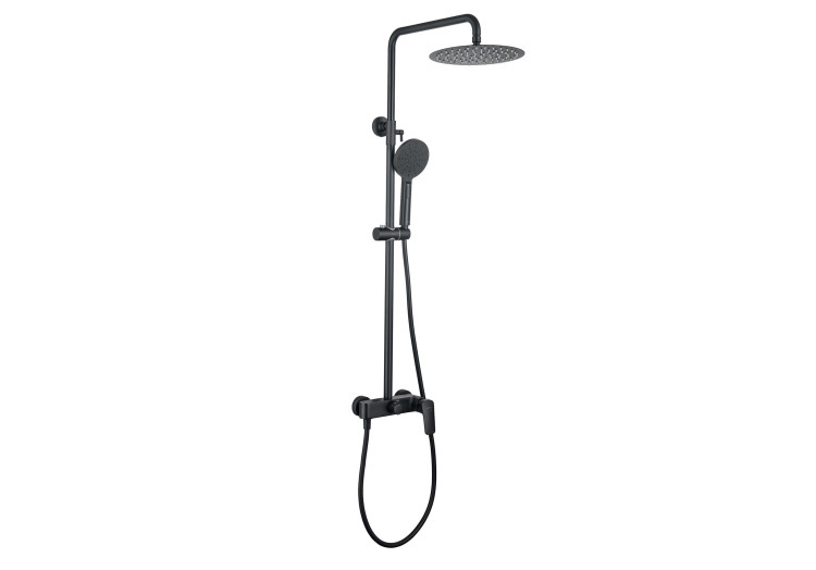 Душевая система 3jet 250мм Aquatek, матовый черный AQ2060MB