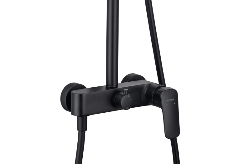 Душевая система 3jet 250мм Aquatek, матовый черный AQ2060MB