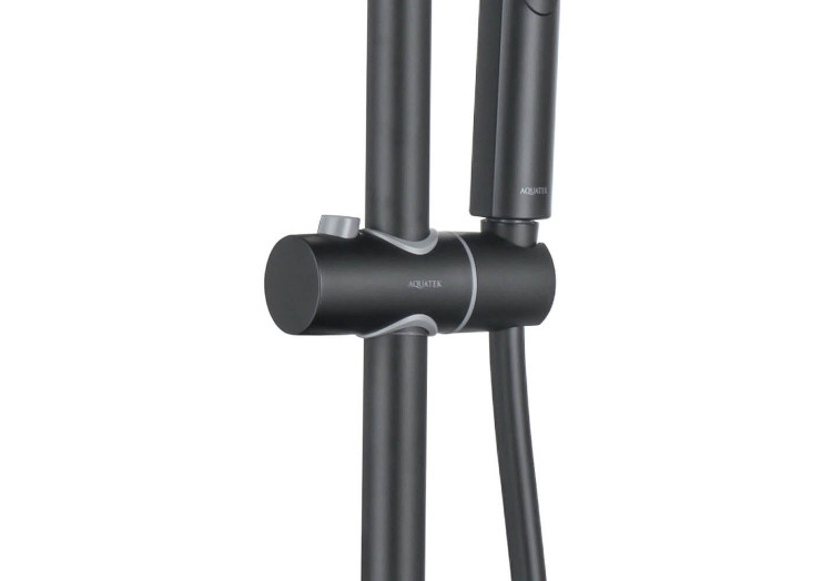 Душевая система 3jet 250мм Aquatek, матовый черный AQ2060MB