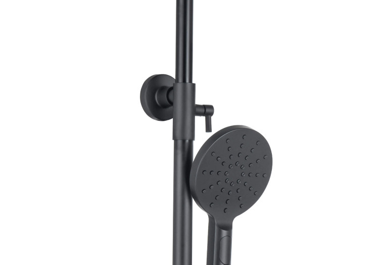 Душевая система 3jet 250мм Aquatek, матовый черный AQ2060MB