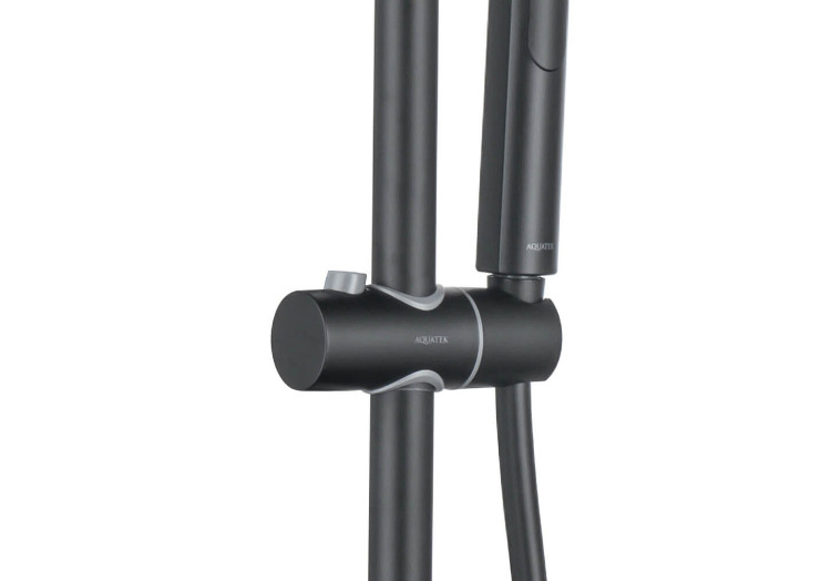 Душевая система 3jet 250мм Aquatek, матовый черный AQ2060MB