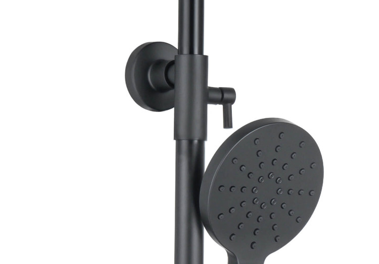 Душевая система 3jet 250мм Aquatek, матовый черный AQ2060MB