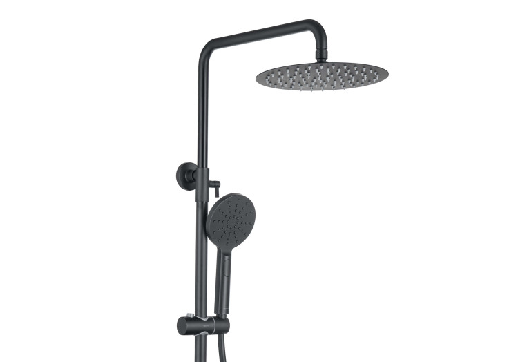 Душевая система 3jet 250мм Aquatek, матовый черный AQ2060MB