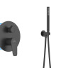 Set 3 в 1 душевой комплект Aquatek, матовый черный AQ1172MB БЕТТА