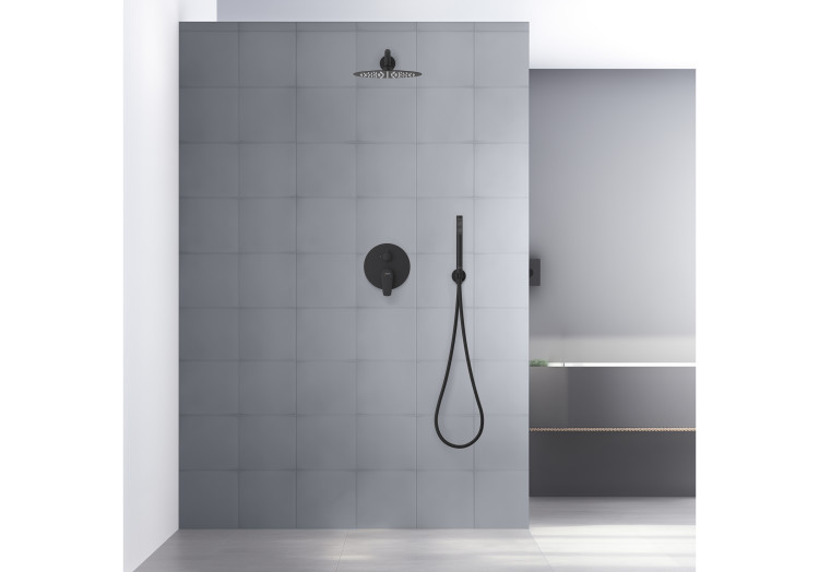 Set 3 в 1 душевой комплект Aquatek, матовый черный AQ1172MB БЕТТА