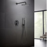 Set 3 в 1 душевой комплект Aquatek, матовый черный AQ1172MB БЕТТА