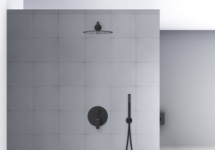 Set 3 в 1 душевой комплект Aquatek, матовый черный AQ1172MB БЕТТА