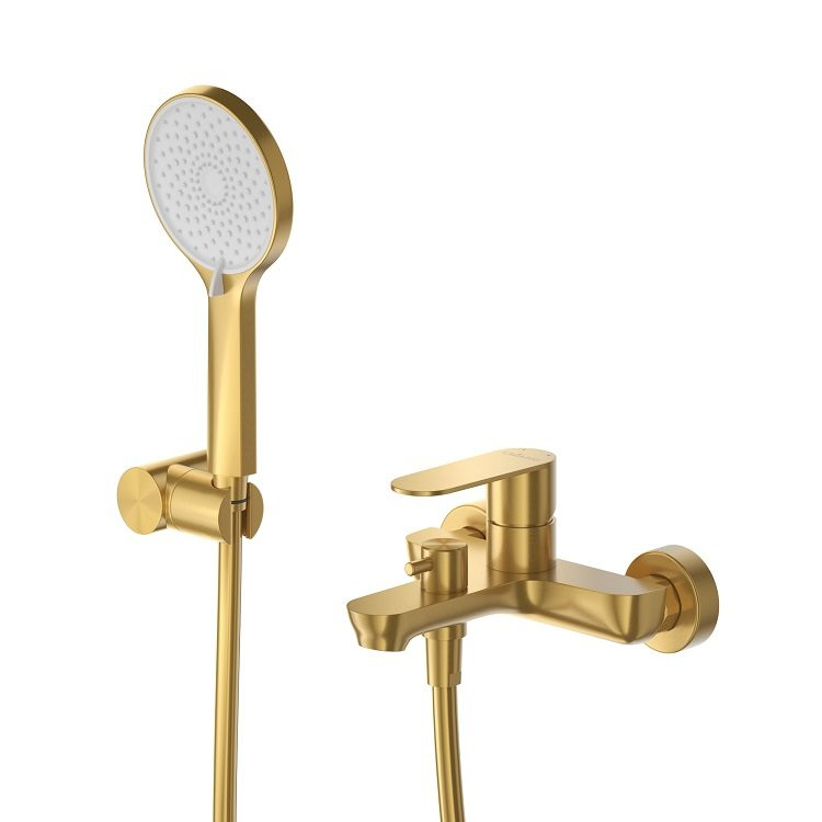 Смеситель для ванны и душа в комплекте с ручным душем, шлангом и держателем Cezares STYLUS-VD-NOP