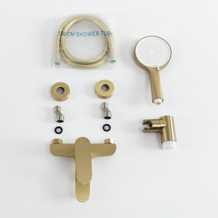 Смеситель для ванны и душа в комплекте с ручным душем, шлангом и держателем Cezares STYLUS-VD-NOP