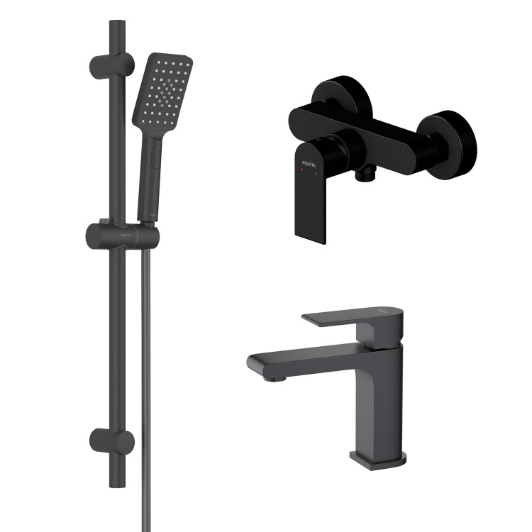 Душевой комплект наружного монтажа Aquatek ЛИРА AQ1431MB