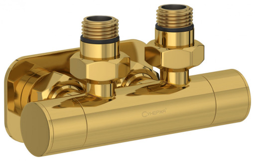 Вентиль 2х1/2&quot; Сунержа угловой скрытый-скрытый EU50 Золото