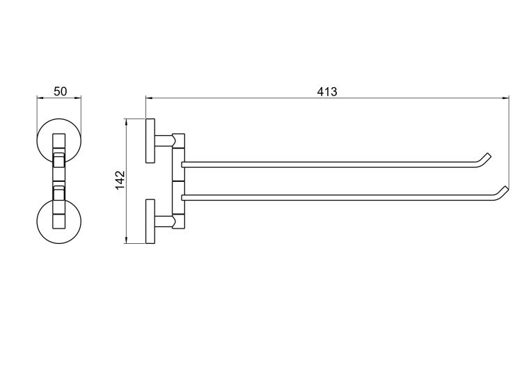 Полотенцедержатель двойной Aquatek AQ4613CR Бетта