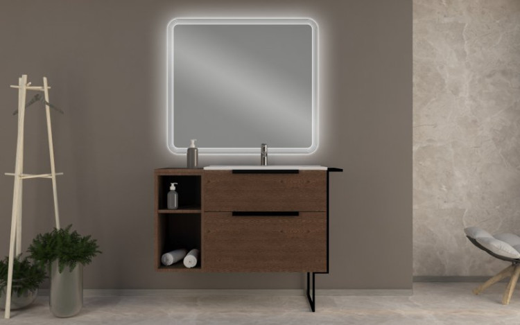 Колонна подвесная с одной распашной дверцей и выдвижным ящиком, 35x32x150 Cezares 55184