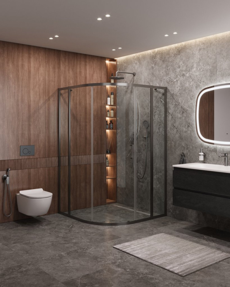 Душевой уголок MOLVENO-R-11 Cezares MOLVENO-R-11-100+20-P-Cr