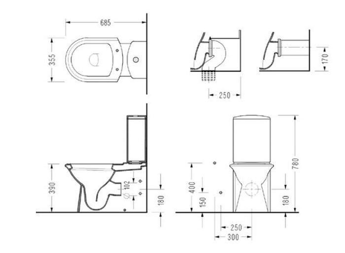 Унитаз-компакт Serel Orkide 6802