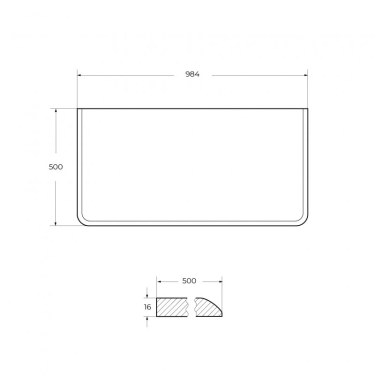 Раковина из искусственного мрамора накладная 63х33 Cezares 50184