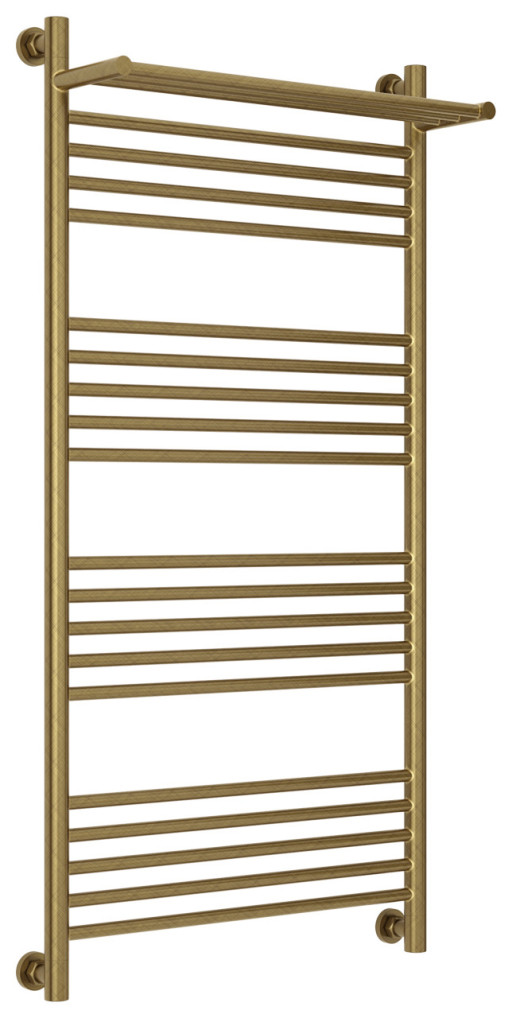 Полотенцесушитель водяной Сунержа Богема с полкой+ 1200х600 Состаренная бронза