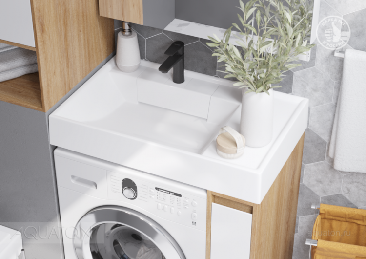 Тумба под раковину AQUATON Лондри 20 Дуб Сантана без фасада 1A267101LH0C0