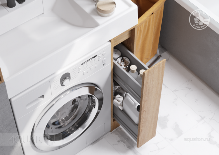 Тумба под раковину AQUATON Лондри 20 Дуб Сантана без фасада 1A267101LH0C0