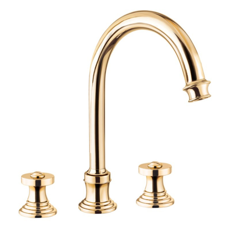 Смеситель для раковины на три отверстия, высокий, с донным клапаном Cezares APHRODITE-BLS2-A-03/24-Sw