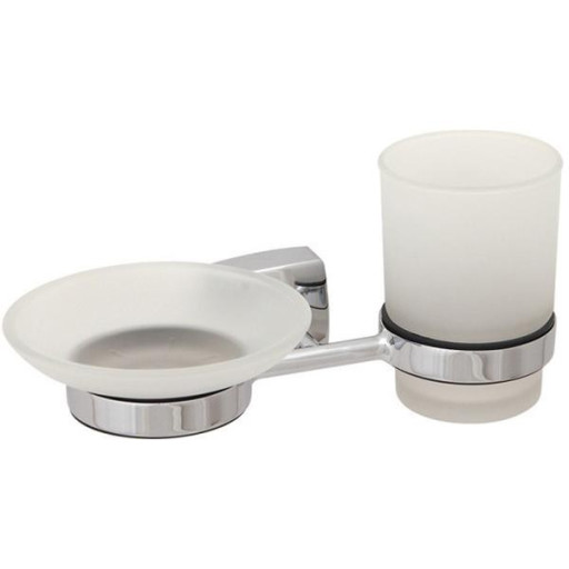 Стакан для зубных щеток с мыльницей Fixsen Kvadro FX-61306+08