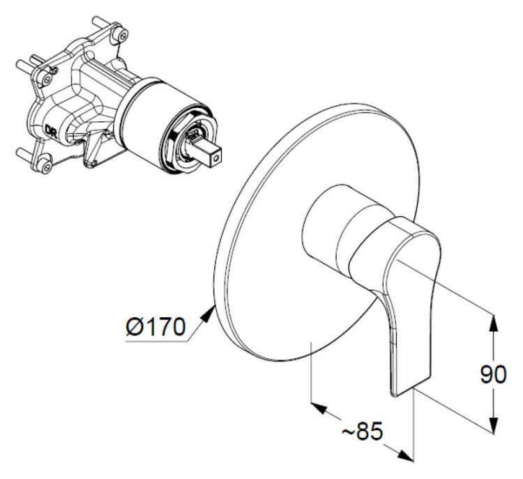 Смеситель для душа Kludi Zenta SL 486500565