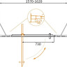 Душевая дверь в нишу MOLVENO-BA-12 Cezares MOLVENO-BA-12-70+40-C-Cr-IV