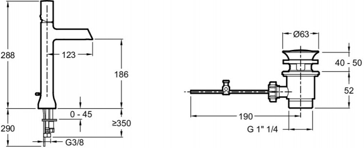 Высокий однорычажный смеситель Jacob Delafon TOOBI E8990-CP