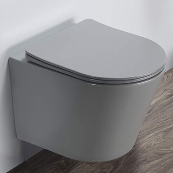 COMFORTY Унитаз подвесной 105MH безободковый светло-серый матовый