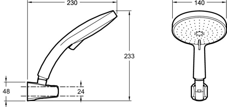 Душевой комплект с держателем для душа, шлангом Jacob Delafon CITRUS E12979-CP