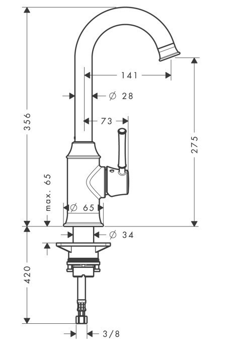 Смеситель для кухни Hansgrohe Talis Classic 14858000