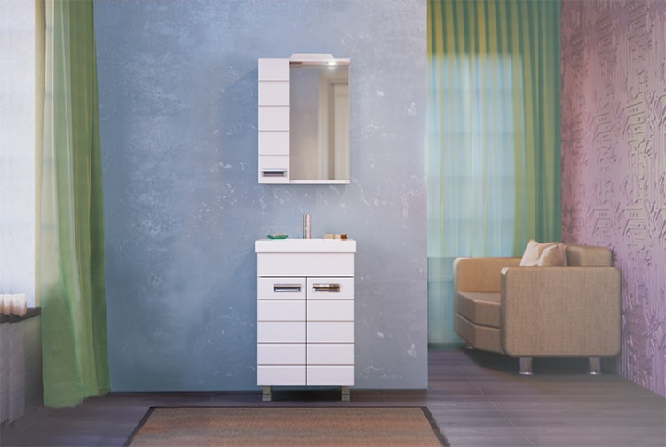 Зеркальный шкаф Raval Kub 50 с подсветкой