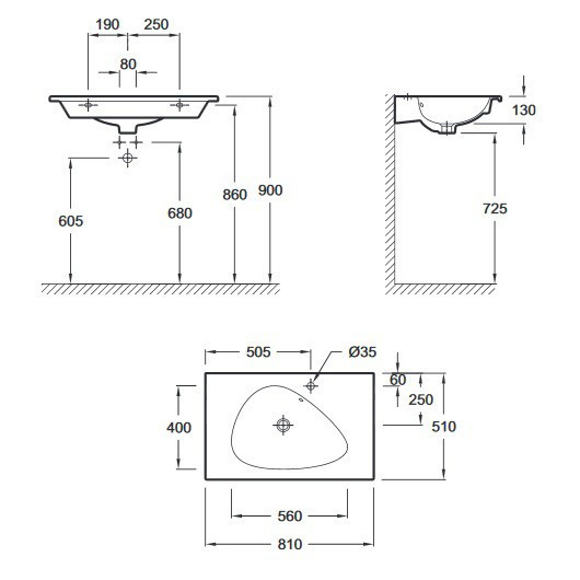 Раковина Jacob Delafon Nouvelle Vague 81 EXAR112-Z