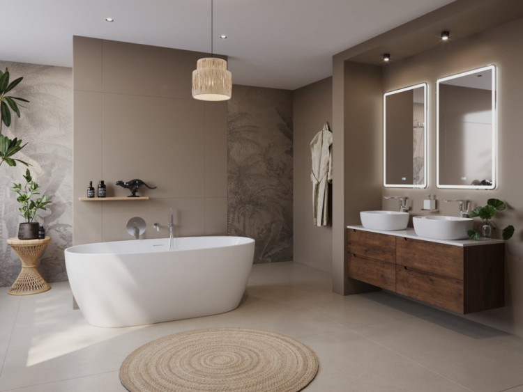 Отдельностоящая, овальная акриловая ванна в комплекте со сливом-переливом цвета хром Cezares BB414-1700-800