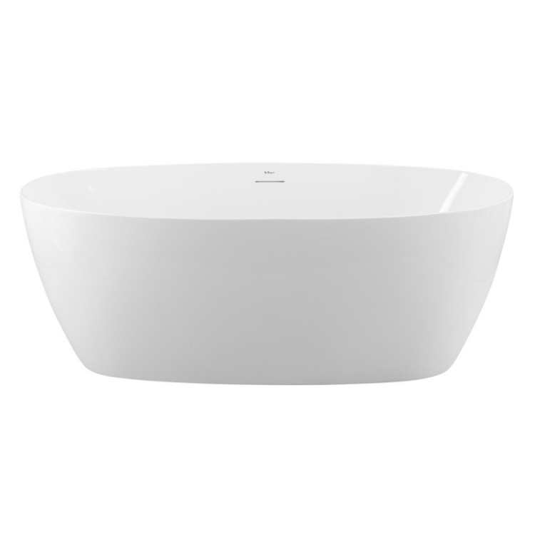 Отдельностоящая, овальная акриловая ванна в комплекте со сливом-переливом цвета хром Cezares BB414-1700-800