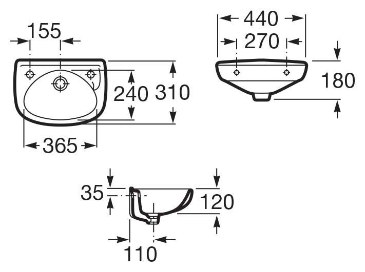 Раковина Roca Ibis 45 320841001