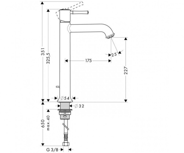 Смеситель для раковины Hansgrohe Talis Classic 14116000