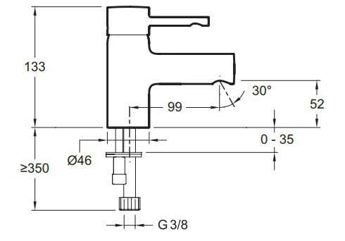 Смеситель для раковины Jacob Delafon Cuff E98297-CP