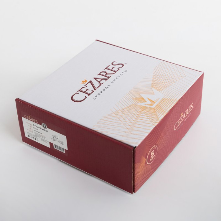 Смеситель для ванны и душа в комплекте с ручным душем, шлангом и держателем Cezares STYLUS-VD-BORO