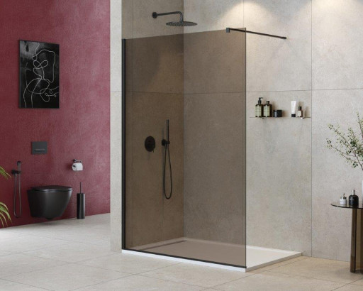 Душевая перегородка LIBERTA-L-1 Кронштейн 120 см Cezares LIBERTA-L-1-110-120-GR-NERO