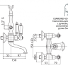 Смеситель для ванны и душа Cezares DIAMOND-VD-02-Sw