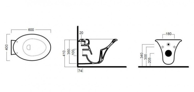 Биде Hatria Sculture YOBF подвесное