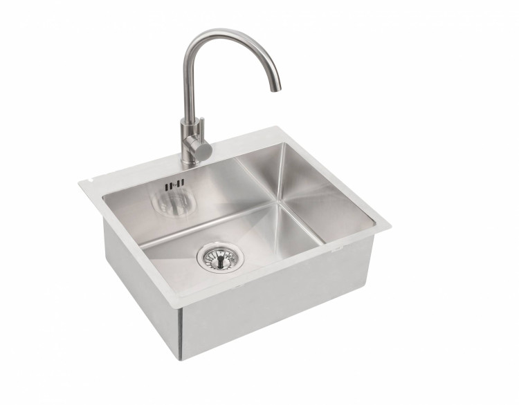 Мойка QUARTO 10 BRS-90 550x480 в комплекте с сифоном 1130551,