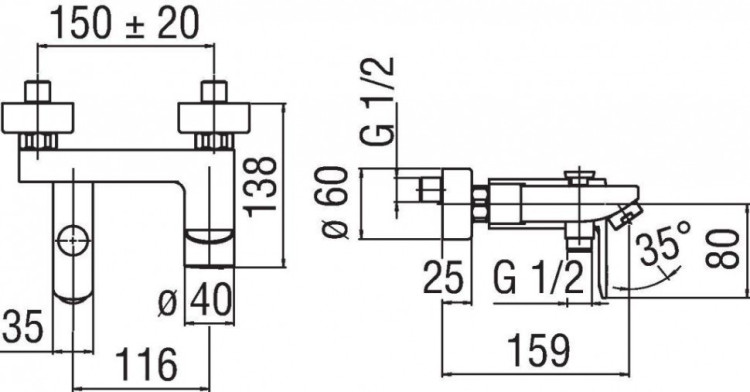 Смеситель для ванны Nobili New Road RD00110/1CR